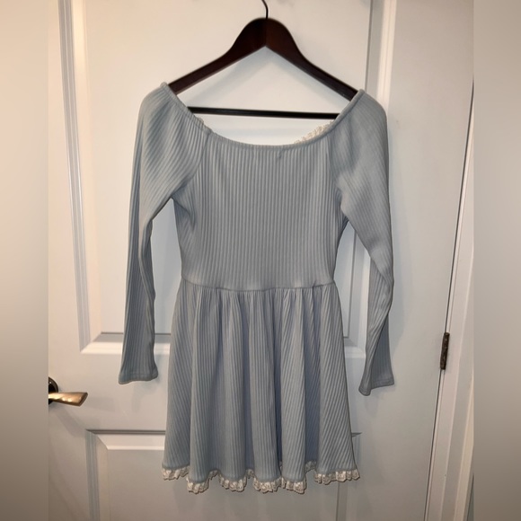 Modakawa Button Lace High Waist V-Neck Dress - Picture 2 of 2